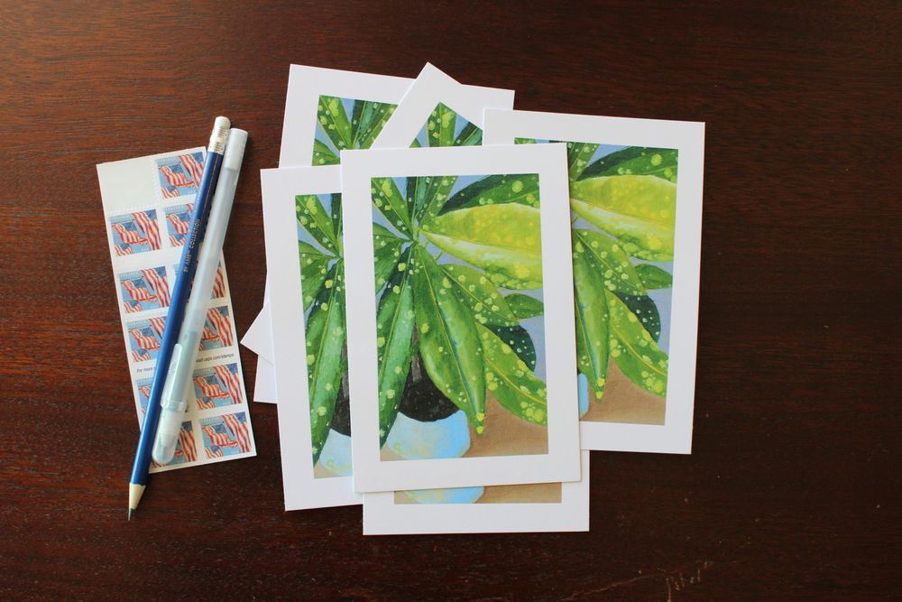 Croton Gold Postcard Print 